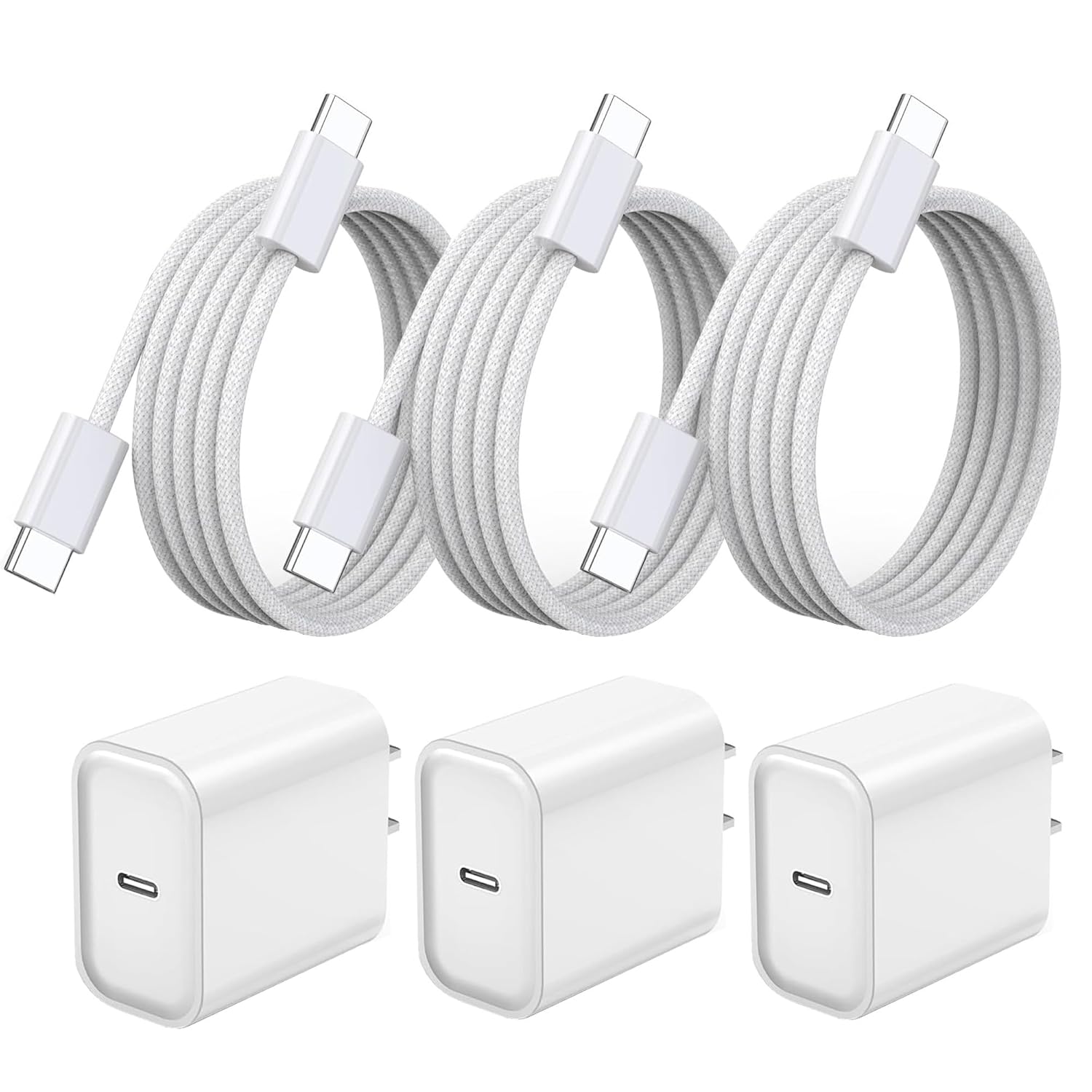 Cargador para iPhone 17 16 15 Pro Max de carga rápida 3 unidades 20...