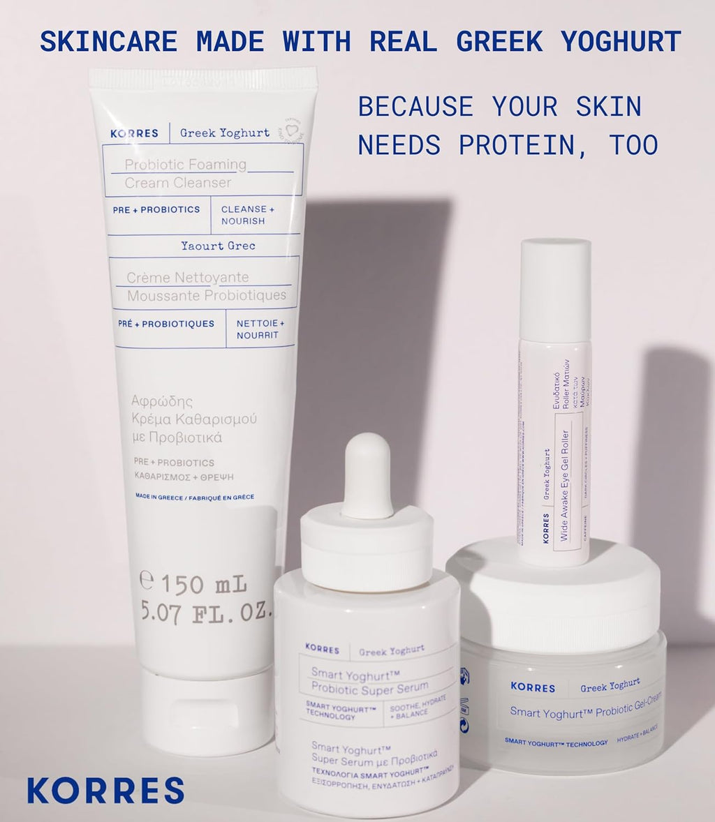 KORRES Greek Yoghurt Wide Awake Eye Gel Serum con ácido hialurónico...