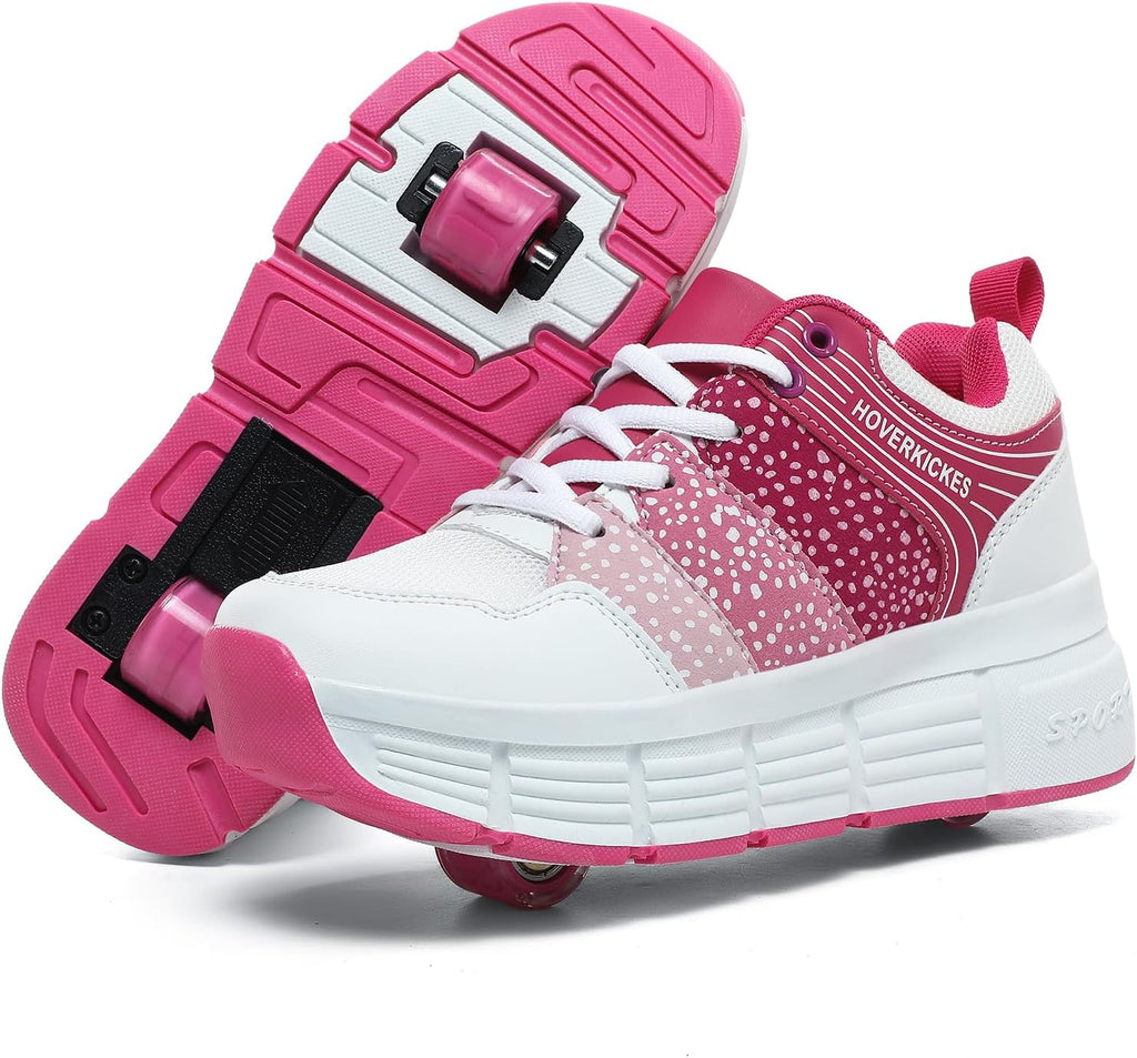HOVERKICKES Kids Roller Skate Shoes with Wheels Roller Sneakers for...