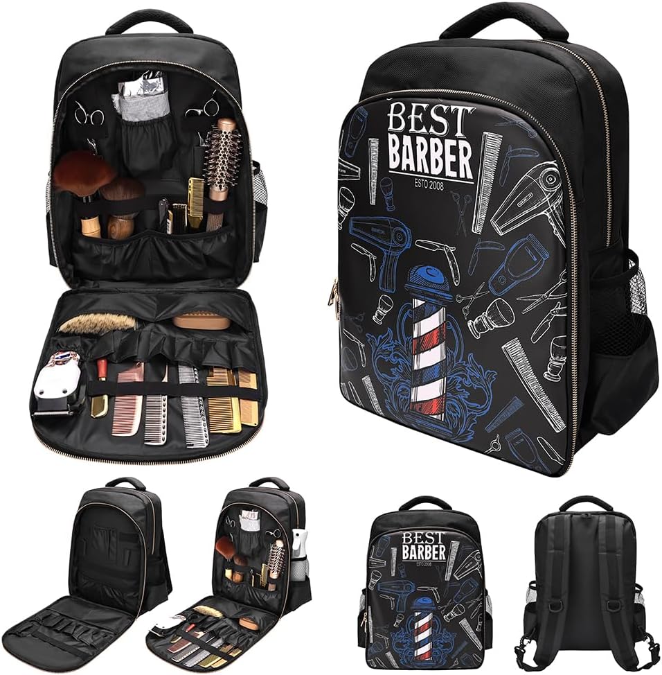 Bolsa organizadora de suministros de barbería para cortapelos y sum...