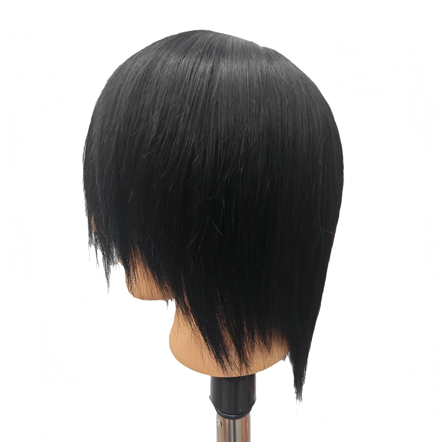 Yiifiulyn Cabeza de maniquí con cabello humano 100% real, cabeza de...
