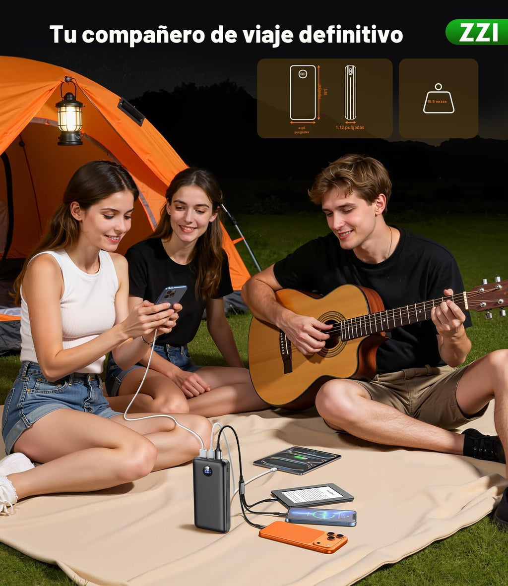 Cargador Portátil Banco de Energía, Paquete de Batería de 60000mAh...