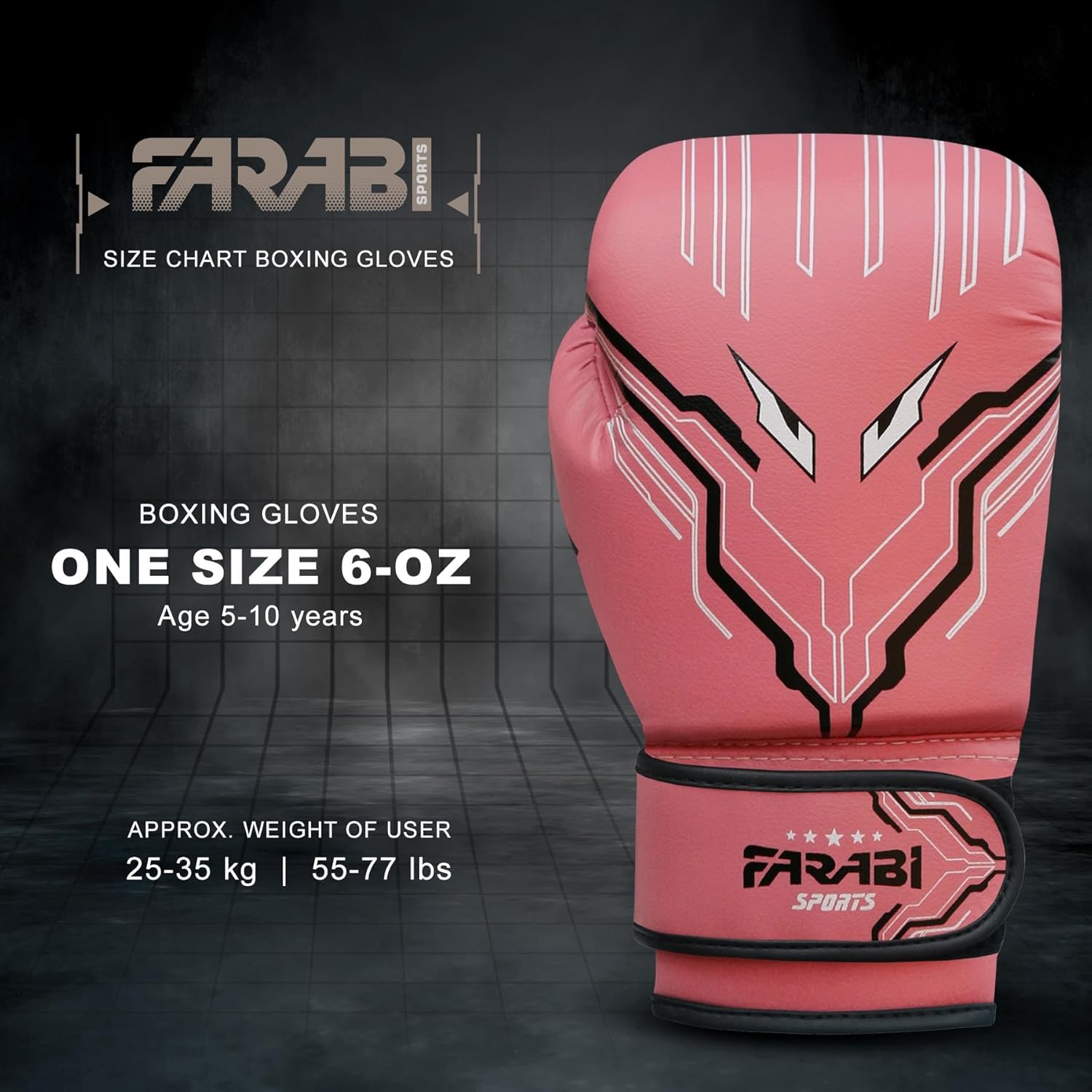 Farabi Sports Guantes de boxeo para niños y niñas, guantes de kickb...