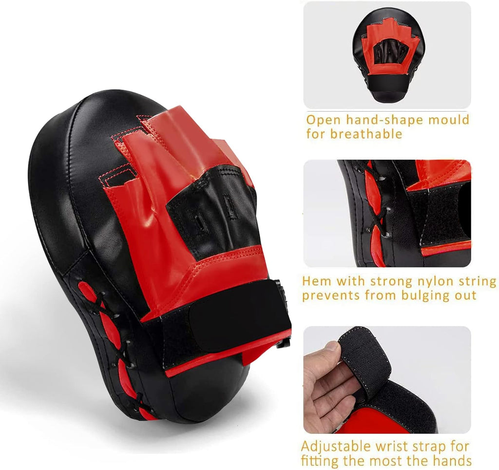 Valleycomfy - Manoplas de boxeo curvadas de piel sintética para ent...