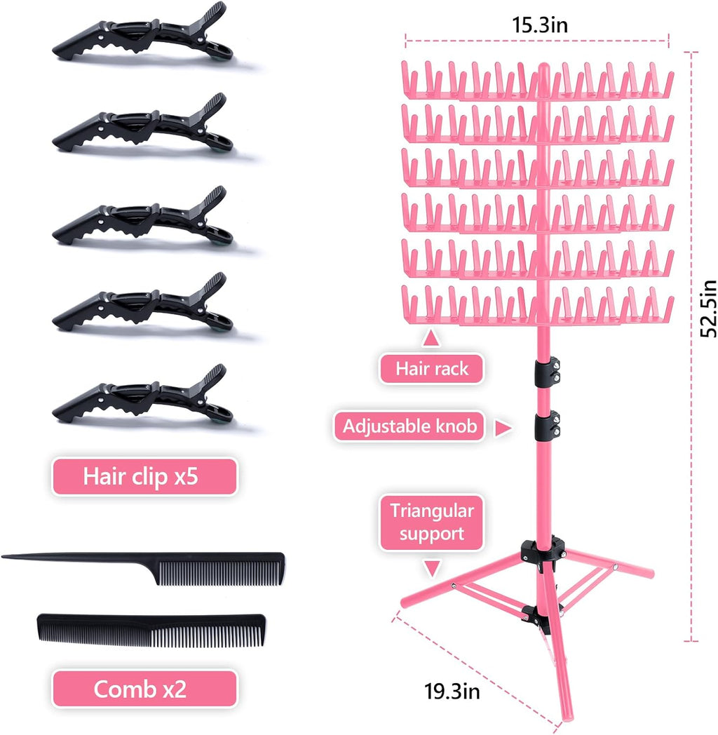 Eastdone - Soporte para trenzar cabello, soporte para extensiones d...