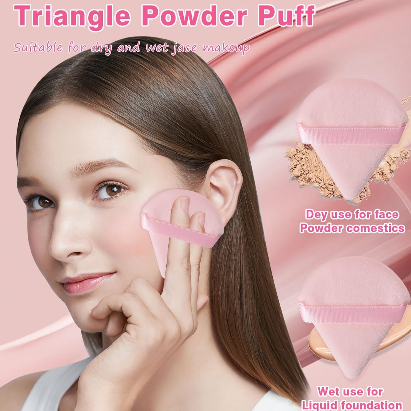 HGHDBT Juego de 46 brochas de maquillaje rosa, kit de maquillaje pr...