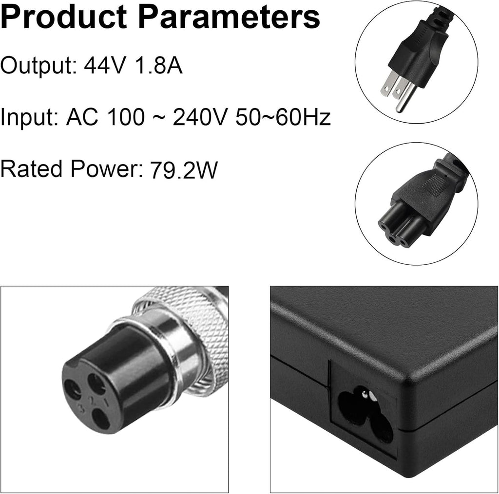 Cargador de 44 voltios y 1.8 amperios para 36 V Boreem Jia, Minimot...