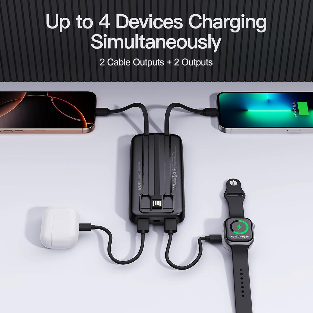 Paquete de 2 cargadores portátiles 2026 de 10000 mAh con cables int...