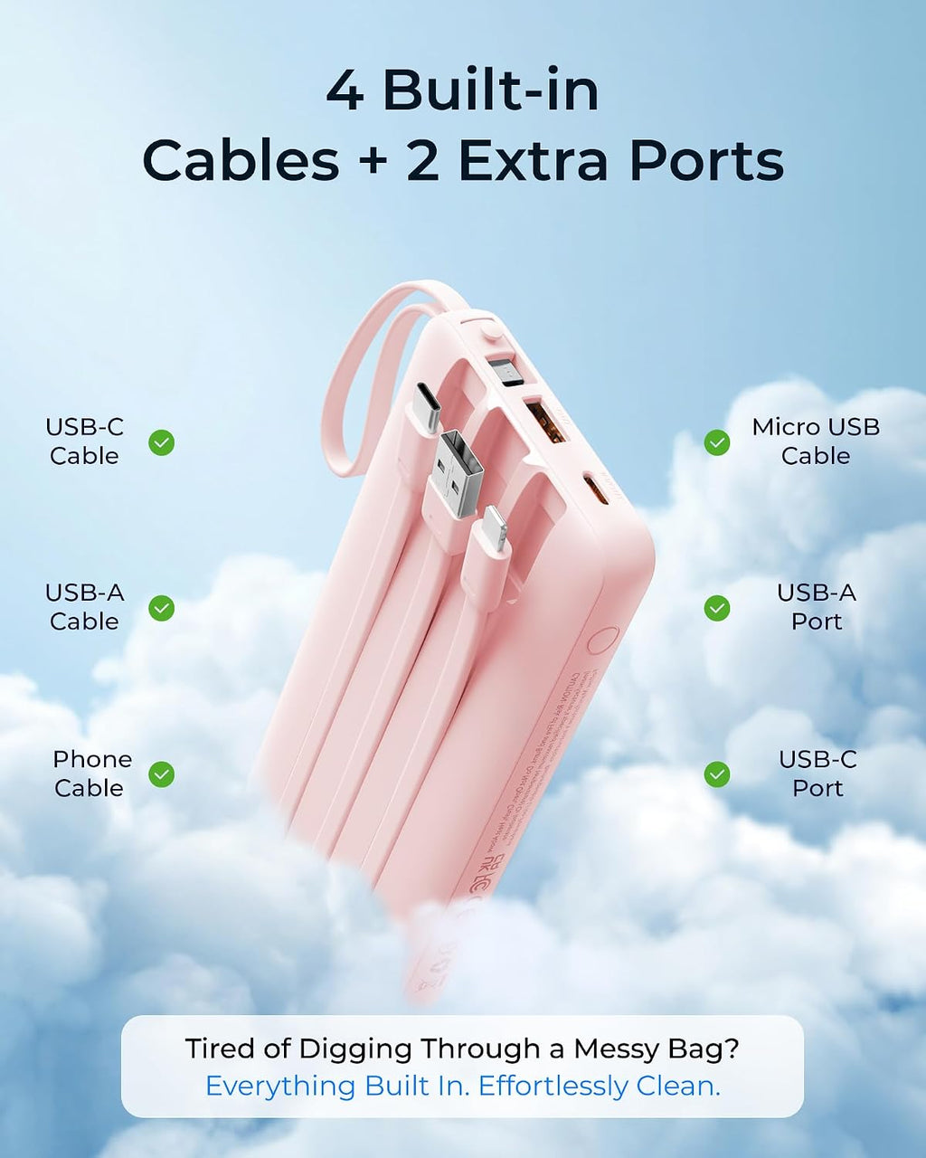 VRURC Cargador portátil Power Bank - 20000 mAh Carga rápida PD 20 W...