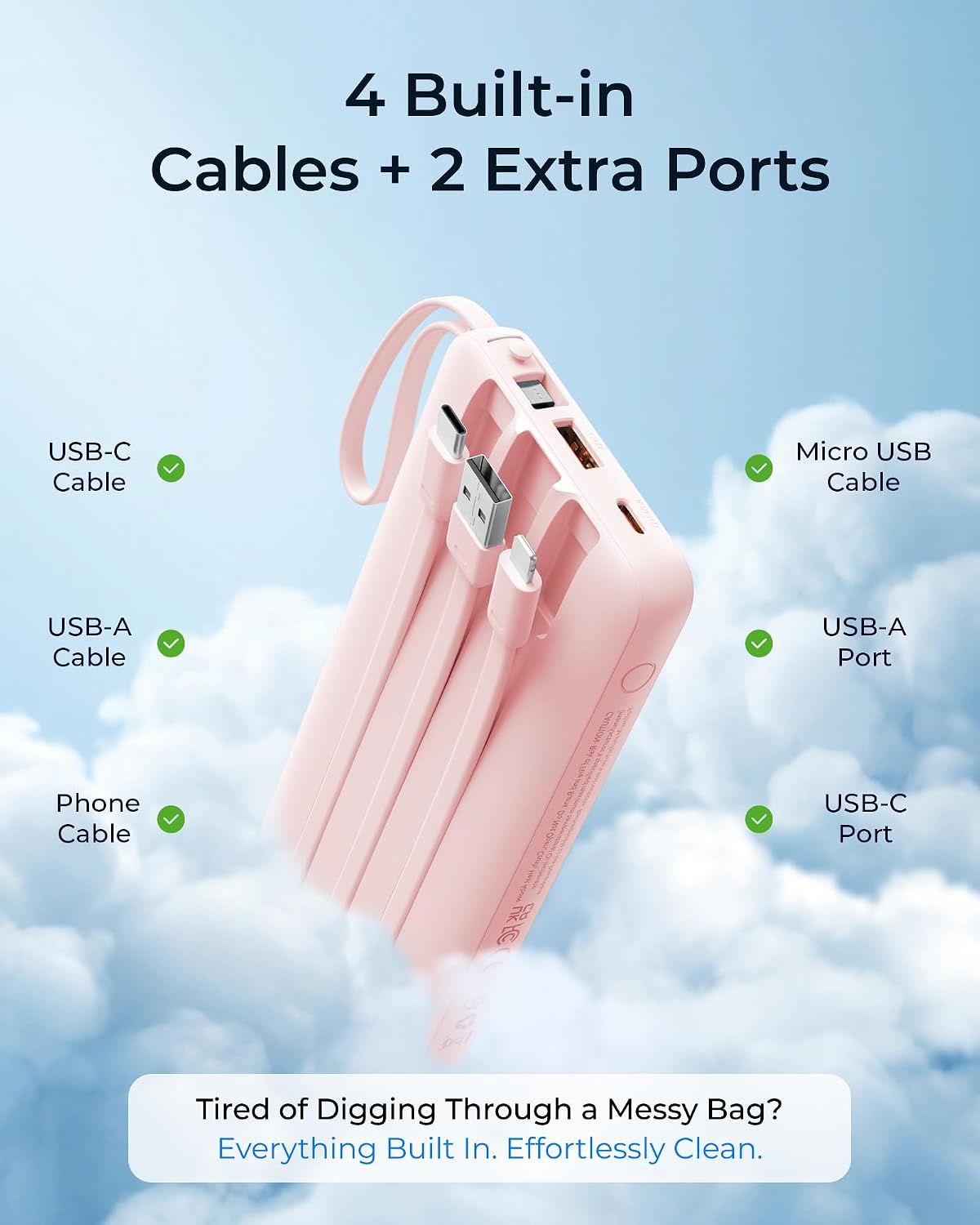 VRURC Cargador portátil Power Bank - 20000 mAh Carga rápida PD 20 W...