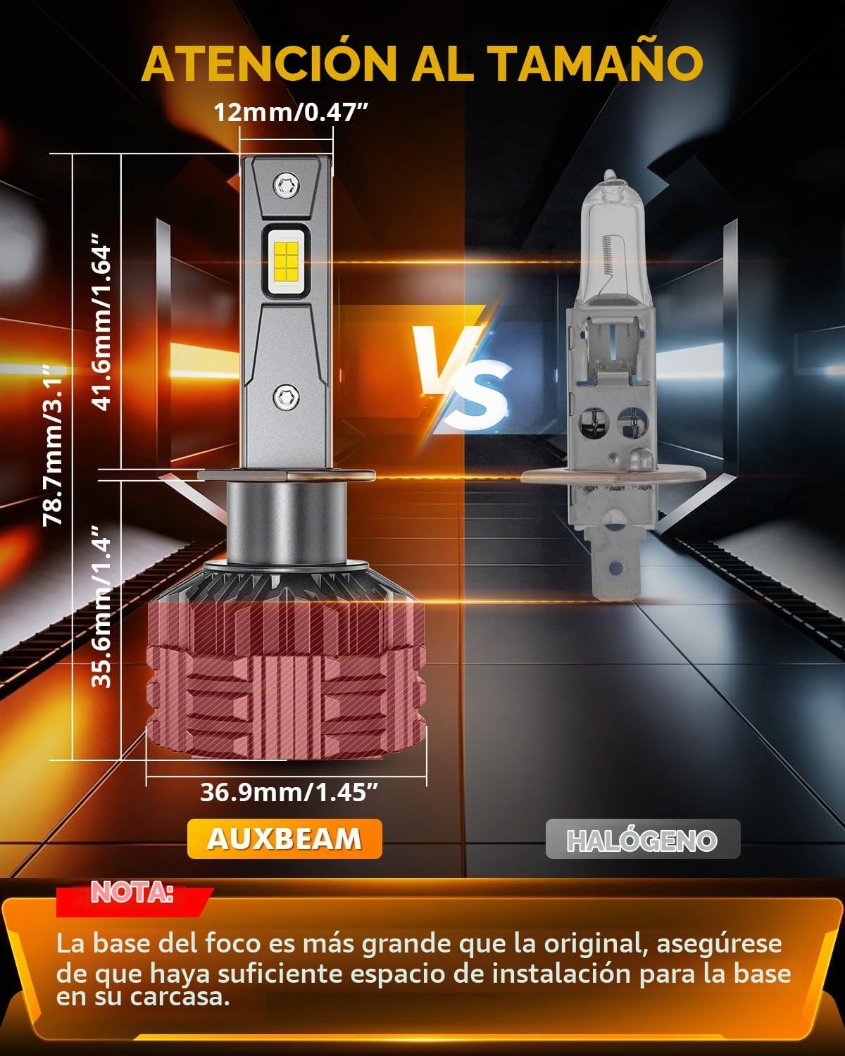 Auxbeam Luz antiniebla H1LL H1LL, serie F22, 6500K 110W 24000LM 700...