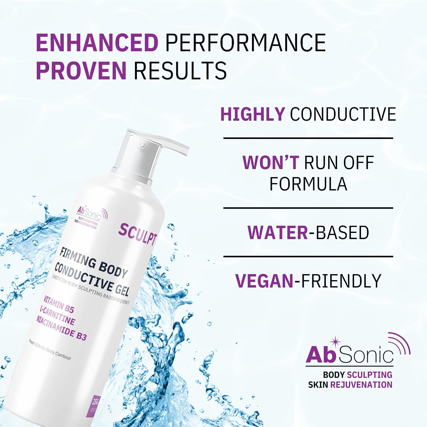 Absonic Sculpt - Gel conductor de cavitación reafirmante, gel tonif...