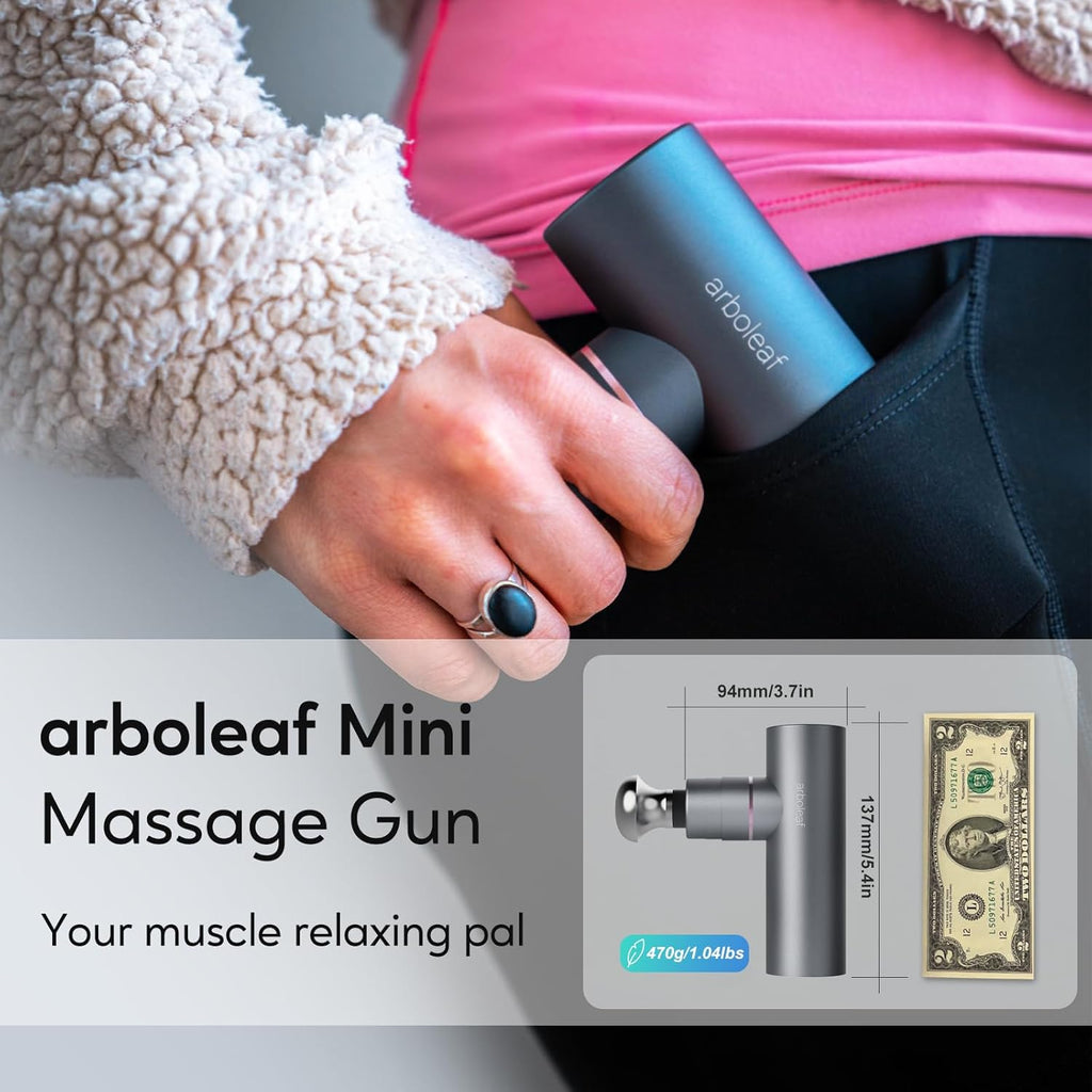 arboleaf Pistola de Masaje de Tejido Profundo con Cabezal de Metal,...