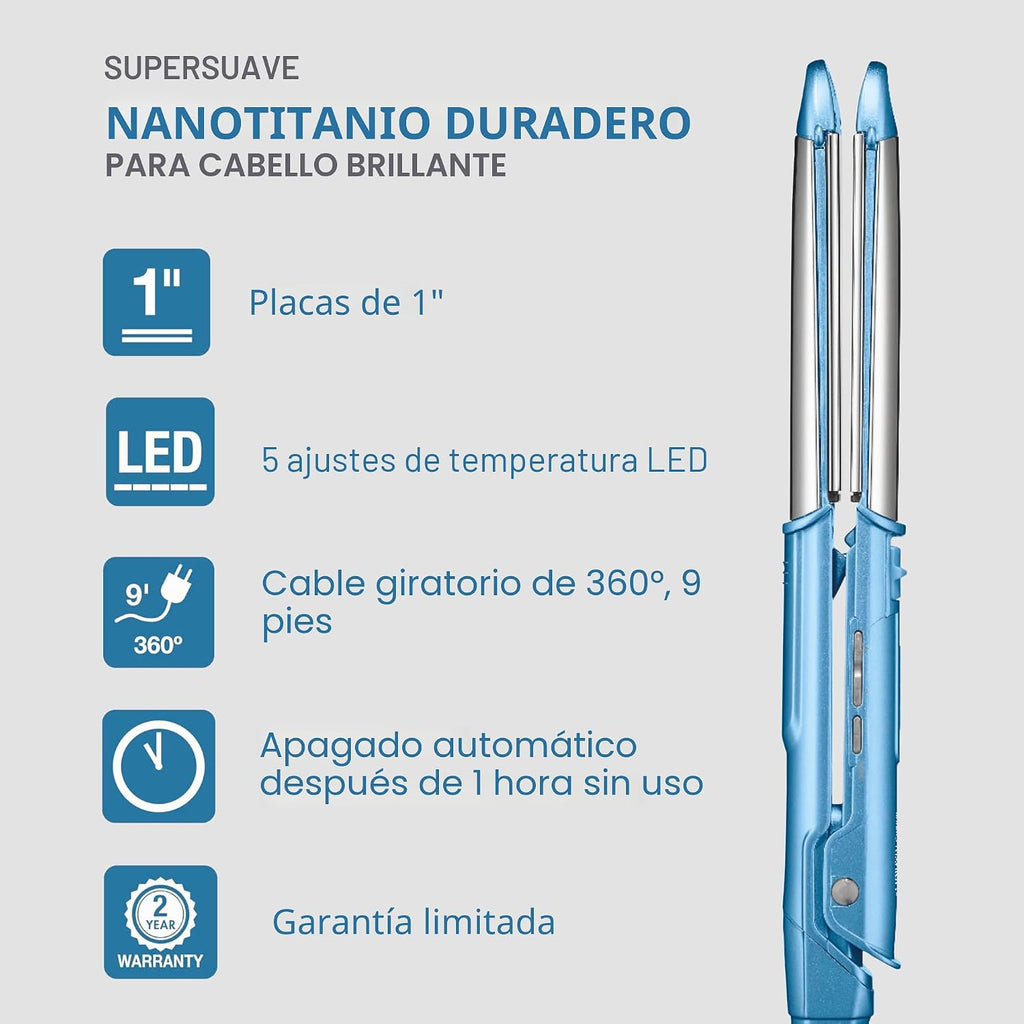 BaBylissPRO Plancha de Peinado de Acero Inoxidable Ultra-Elegante d...