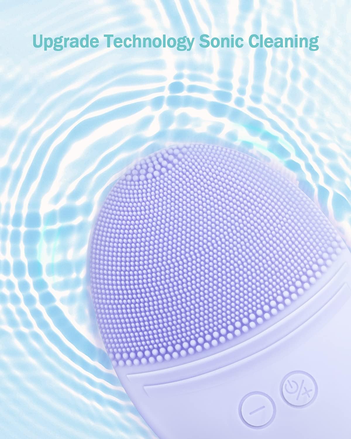 EZBASICS Cepillo de limpieza facial fabricado con silicona suave ul...