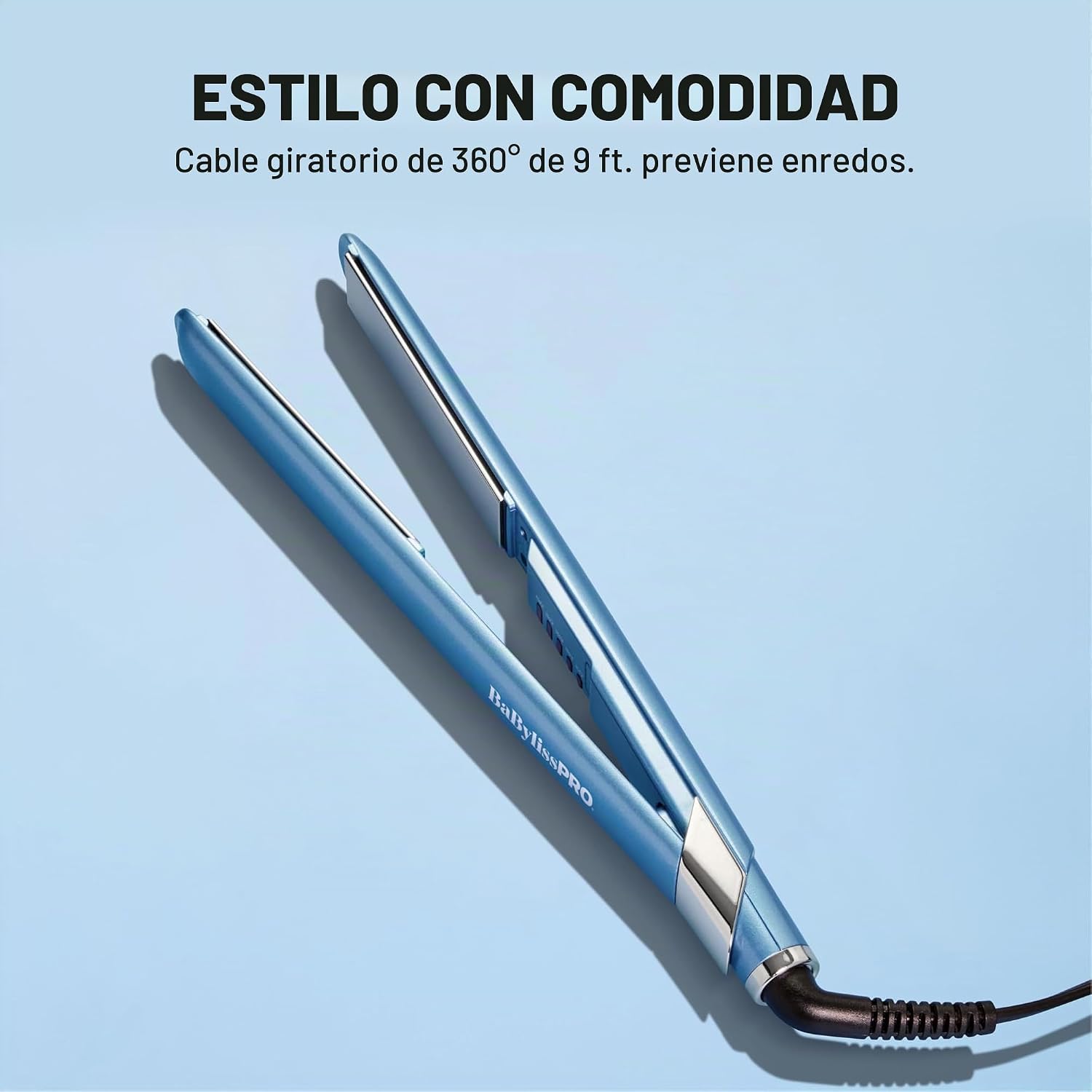 Plancha de pelo ultra elegante BabylissPRO Nano Titanium, plancha p...
