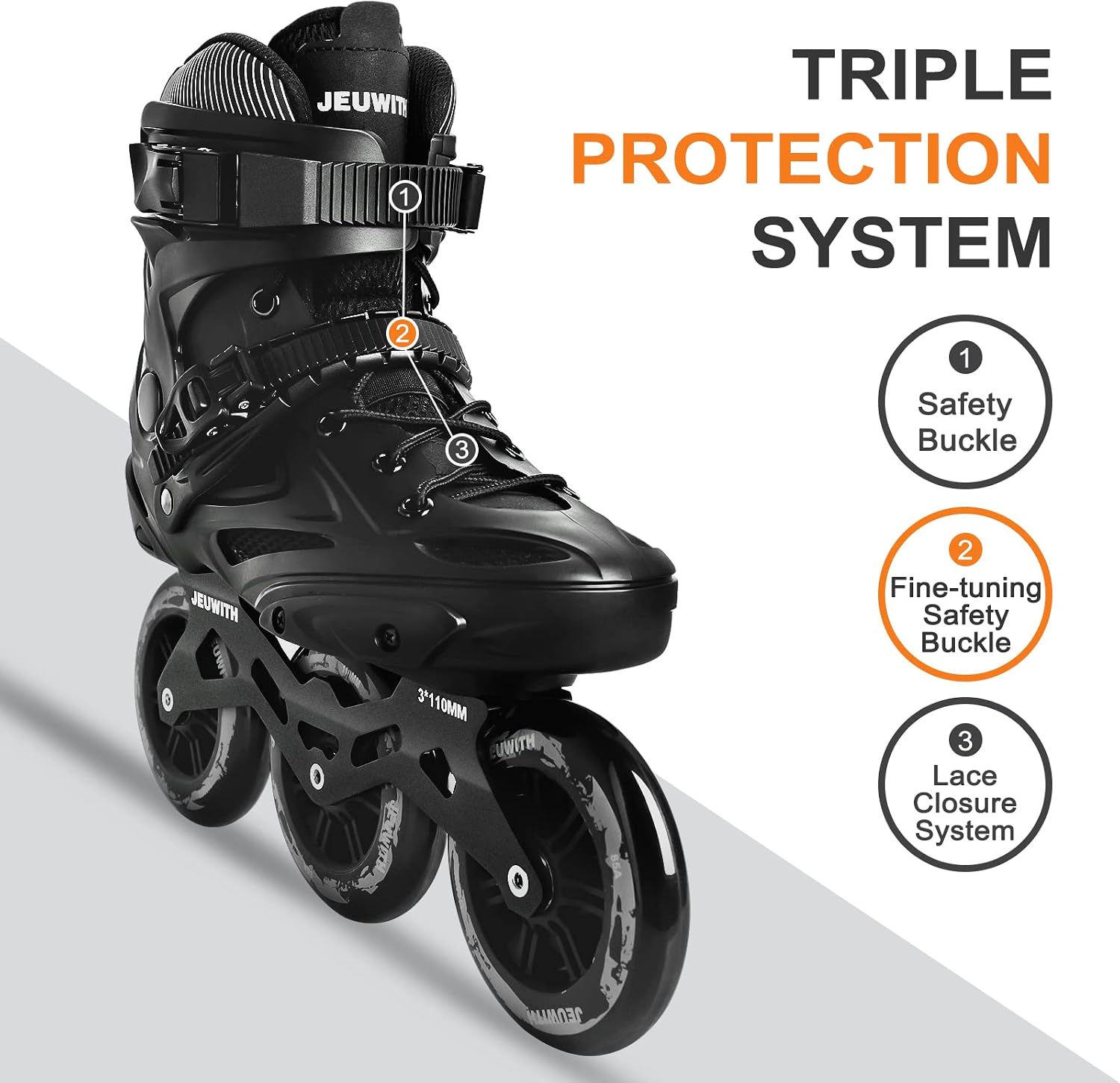 Patines en línea para hombres y mujeres, patines de 3 ruedas para h...