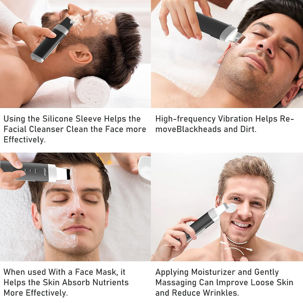 LEELAI Espátula facial, espátula para la piel, limpiador de poros,...