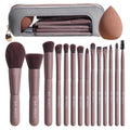 BS-MALL - Juego de 14 brochas de maquillaje con 1 esponja de maquil...