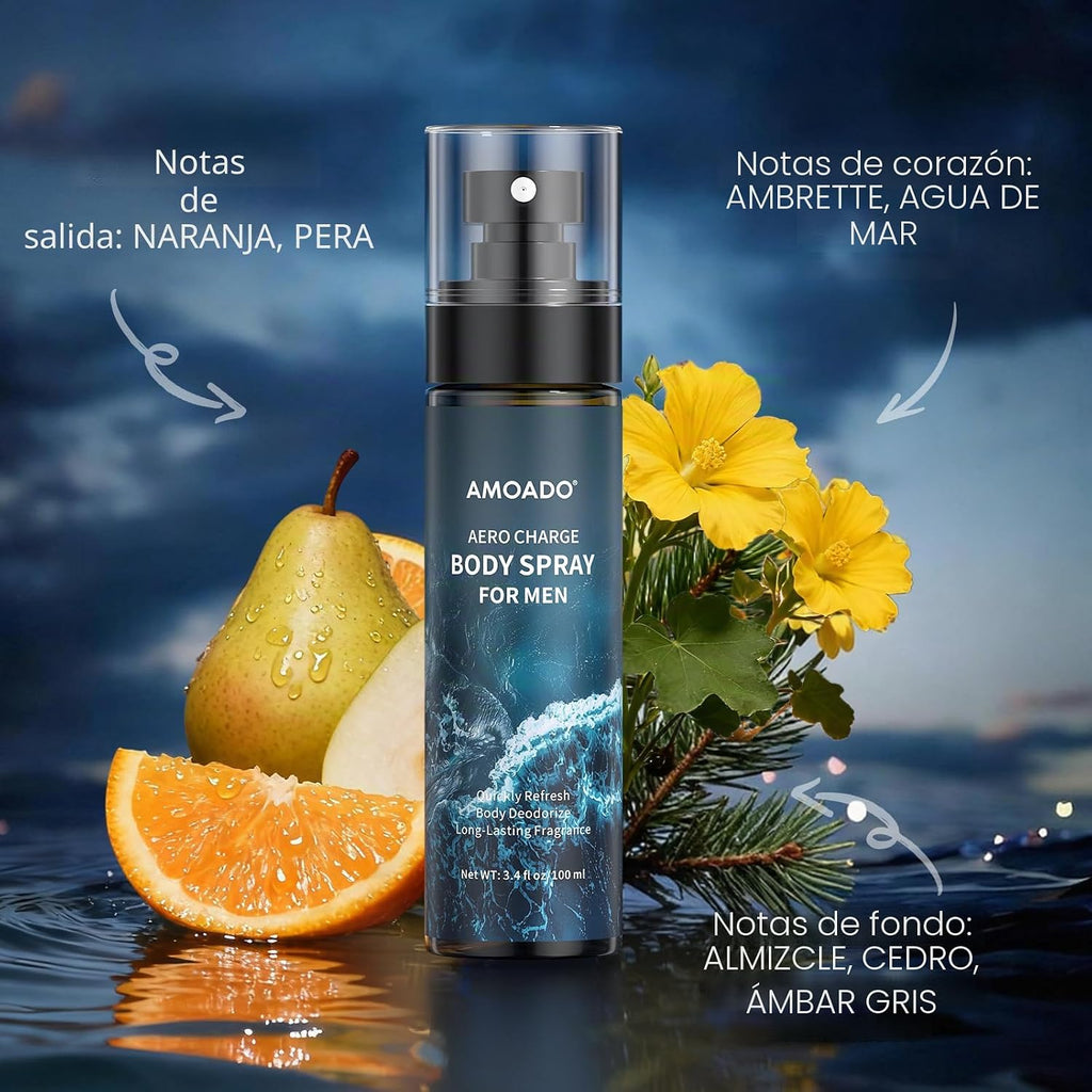 AMOADO Set de Spray Corporal para Hombres \u2013 Spray Corporal par...
