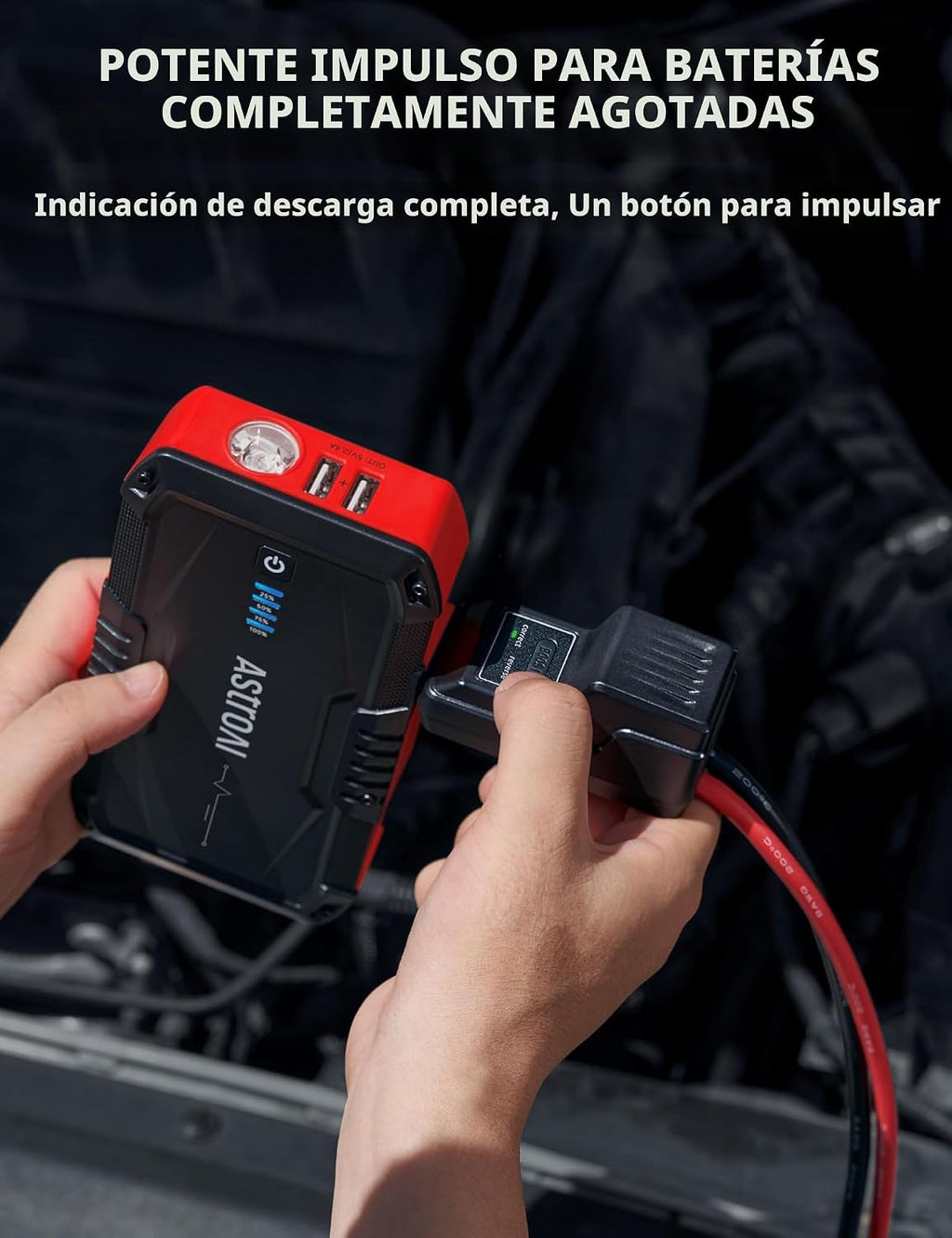AstroAI S8 Arrancador de Batería de Coche, Paquete de Arrancador de...