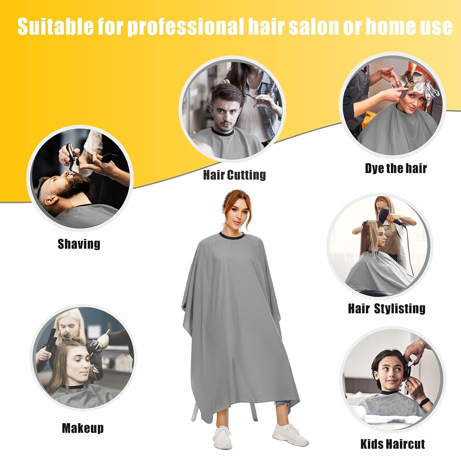izzycka - Capa de corte de pelo para adultos - Capas de salón grand...