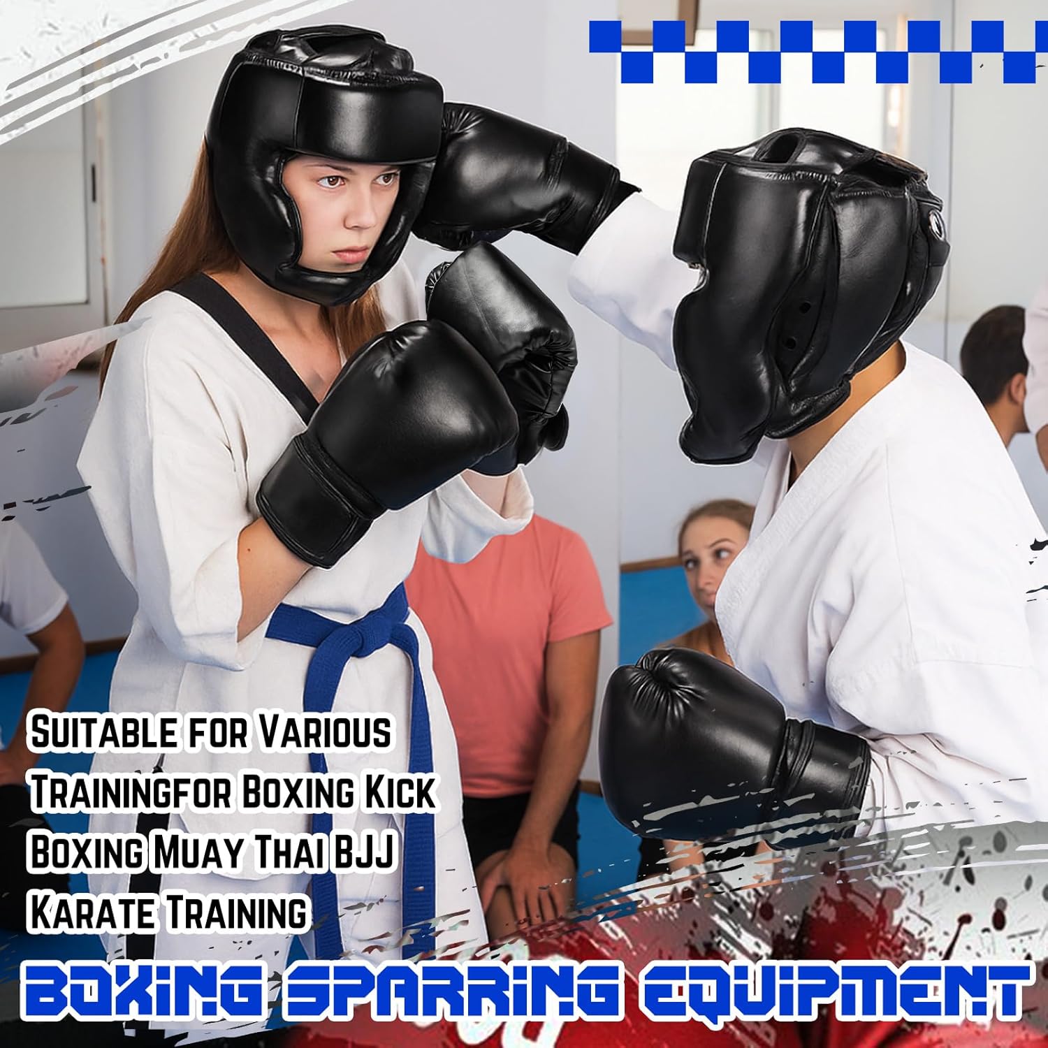 Arrowbash Juego de 2 protectores de cabeza y guantes de boxeo para...