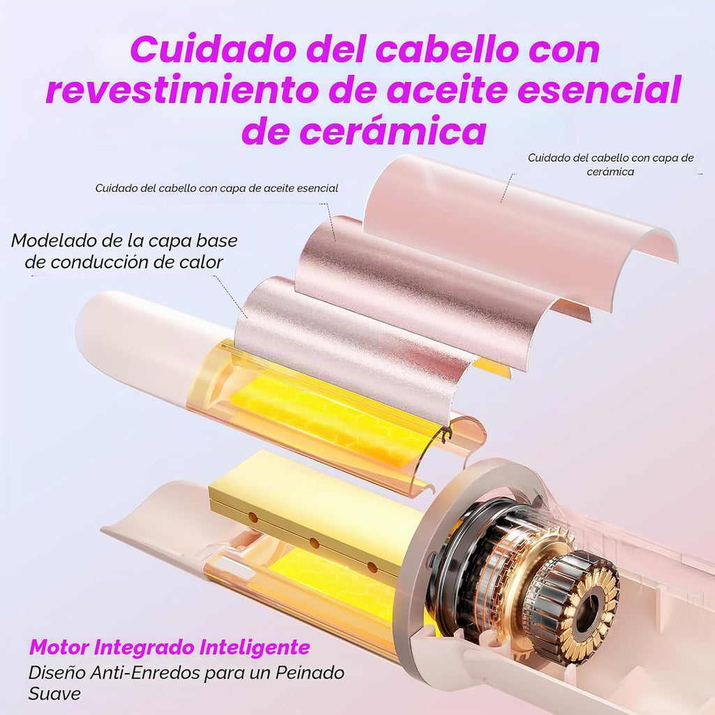 DYHOO Rizador automático, 4 temperaturas, rizador giratorio de 1.25...