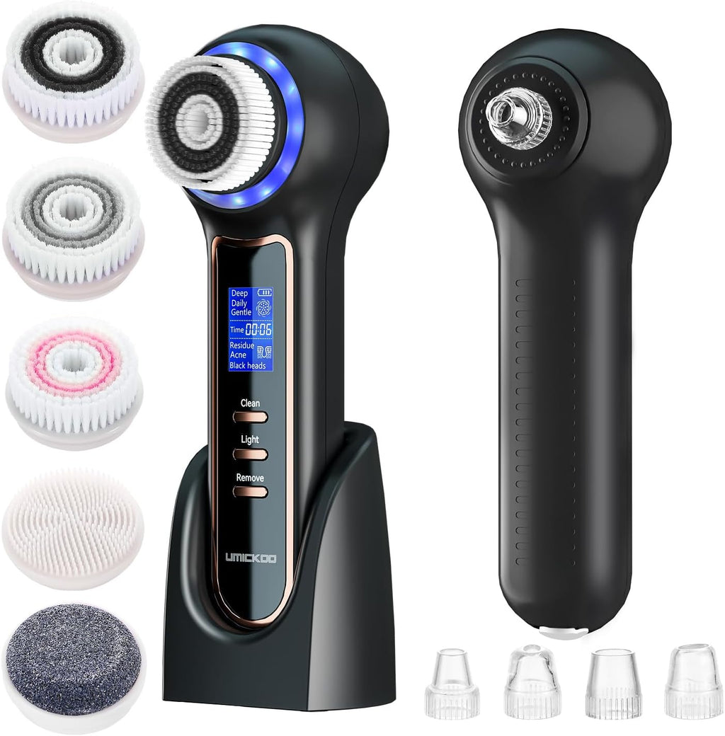 UMICKOO Exfoliante facial con pantalla LCD, cepillo de limpieza fac...