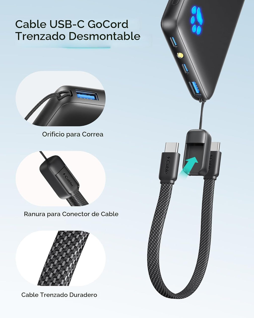 INIU Cargador portátil, Batería externa ultra delgada de 10000 mAh...