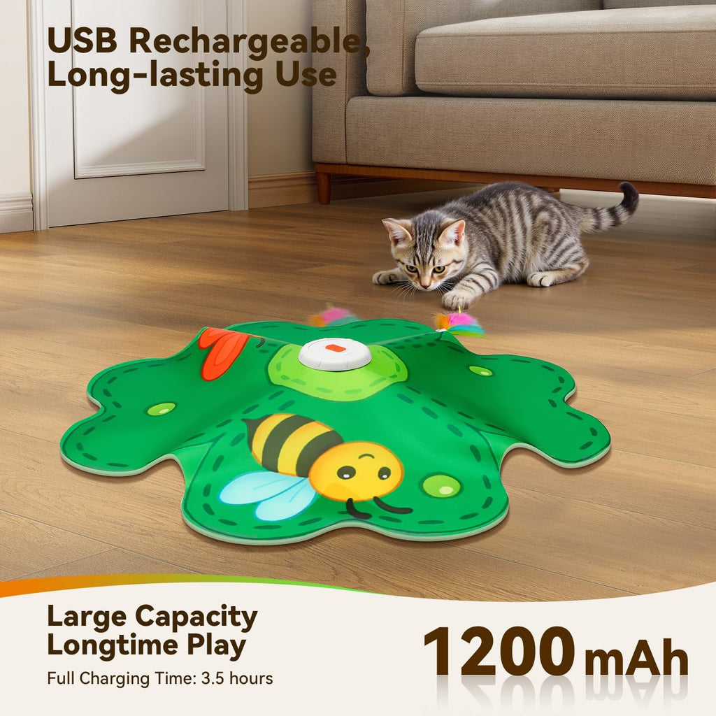 FEELNEEDY Juguetes recargables para gatos, juego interactivo de esc...