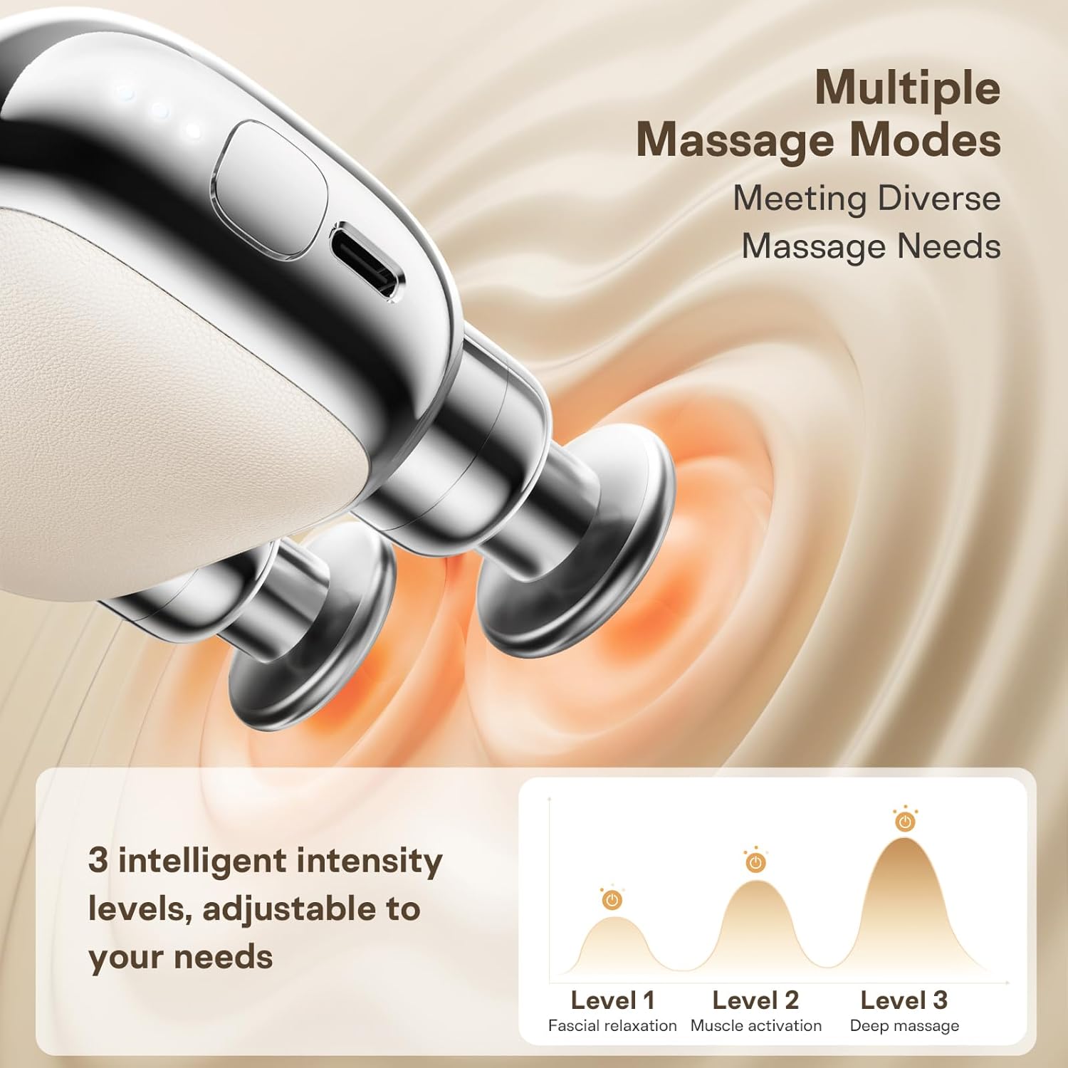 VTT Dual-Head Mini Massage Gun, Pocket-Sized Deep Tissue Massager,...