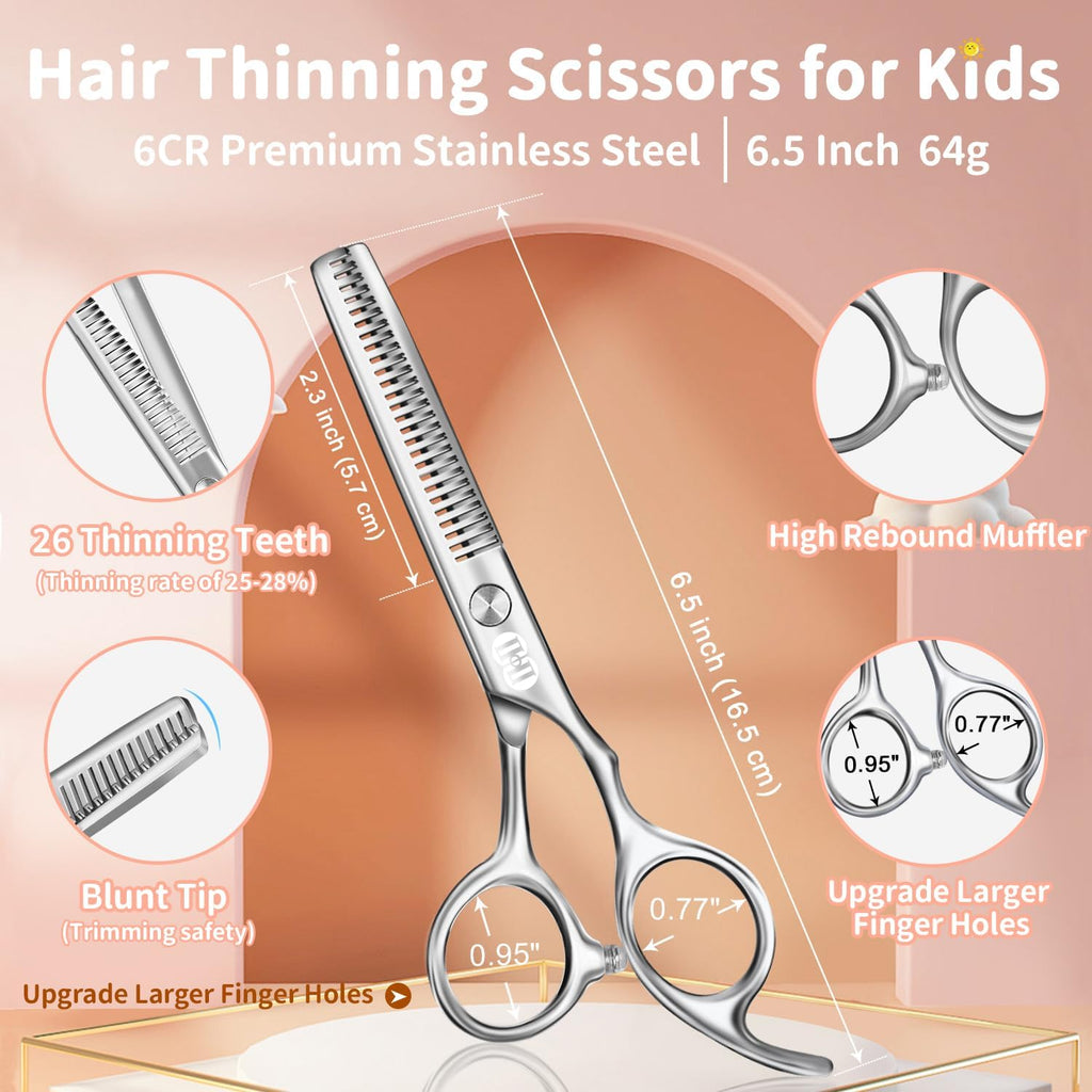 CIICII Kit de tijeras de corte de pelo para niños, juego de tijeras...