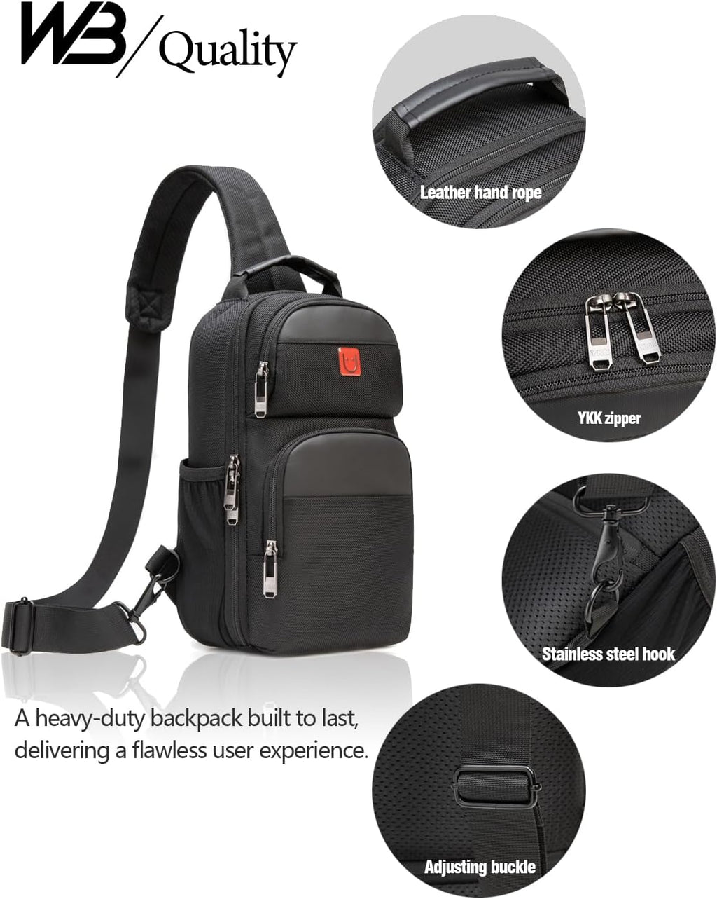 WHBIMGOOO Bandolera para hombre \u2013 Bolso bandolera de viaje peq...