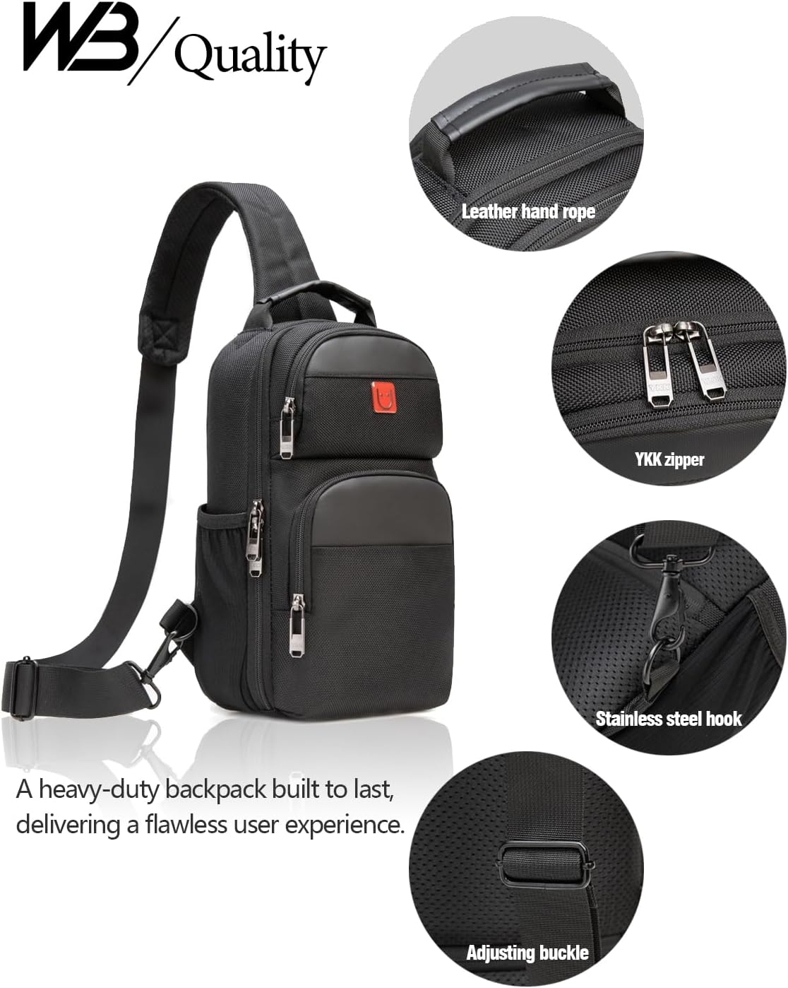 WHBIMGOOO Bandolera para hombre \u2013 Bolso bandolera de viaje peq...