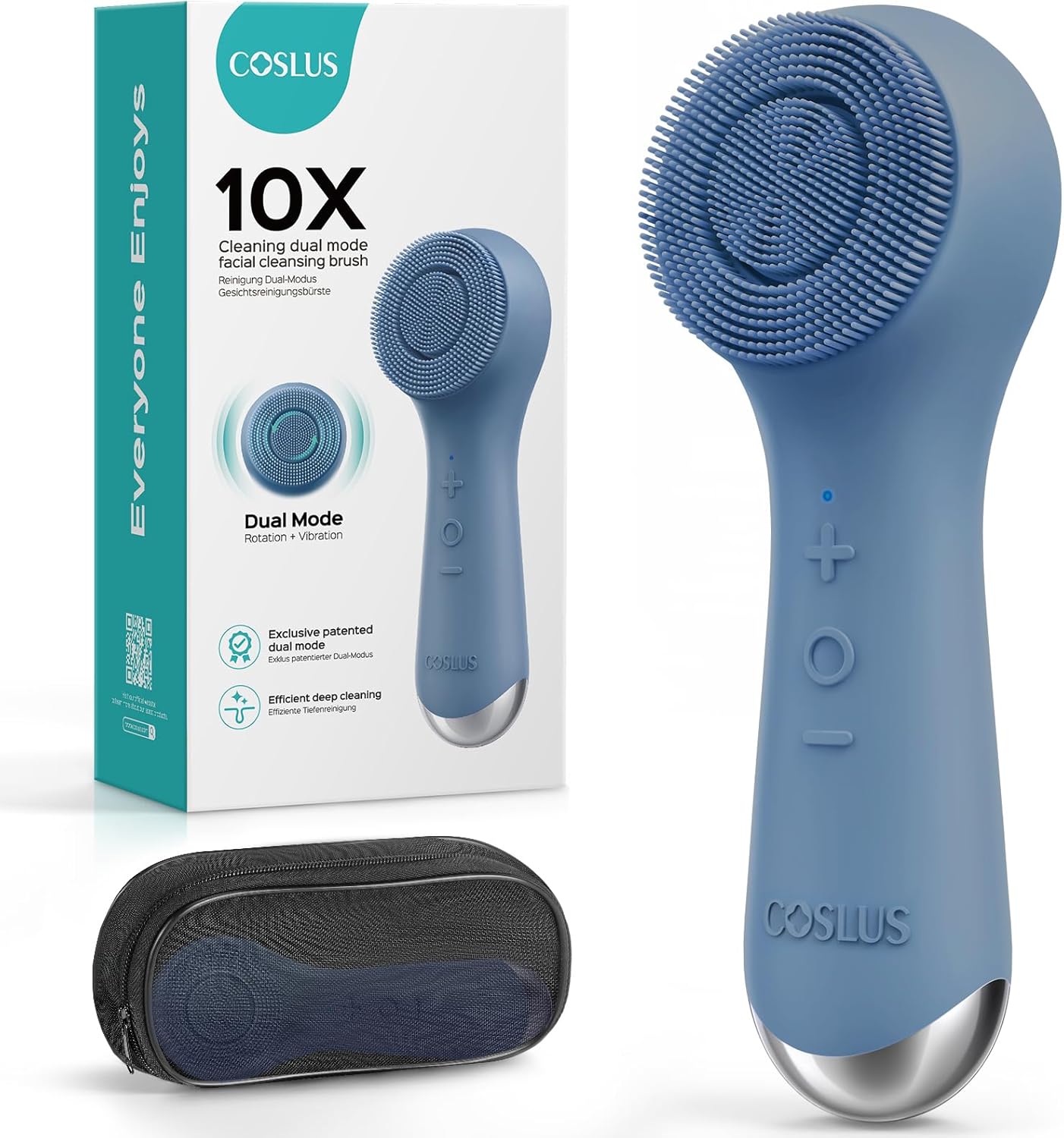 COSLUS FBS03 Cepillo de limpieza facial para limpieza facial: 2 en...