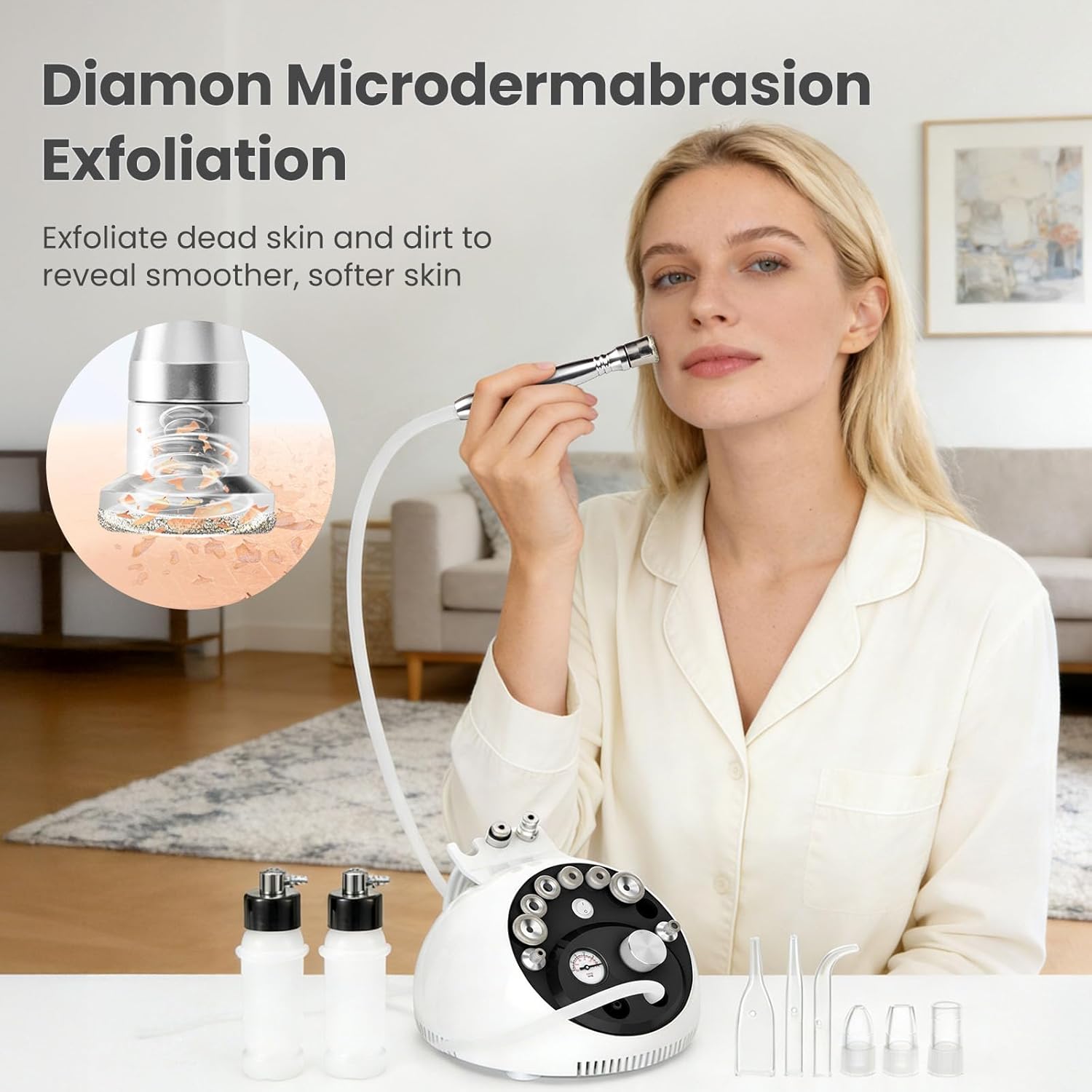 Máquina de microdermoabrasión de diamante UNOISETION para uso domés...