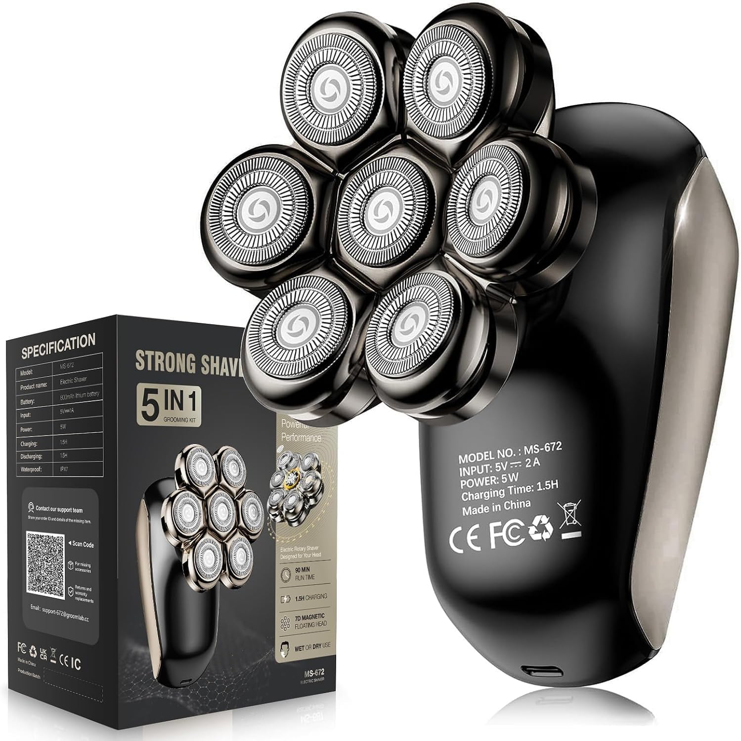 Afeitadoras de cabeza para hombres calvos: maquinilla de afeitar el...