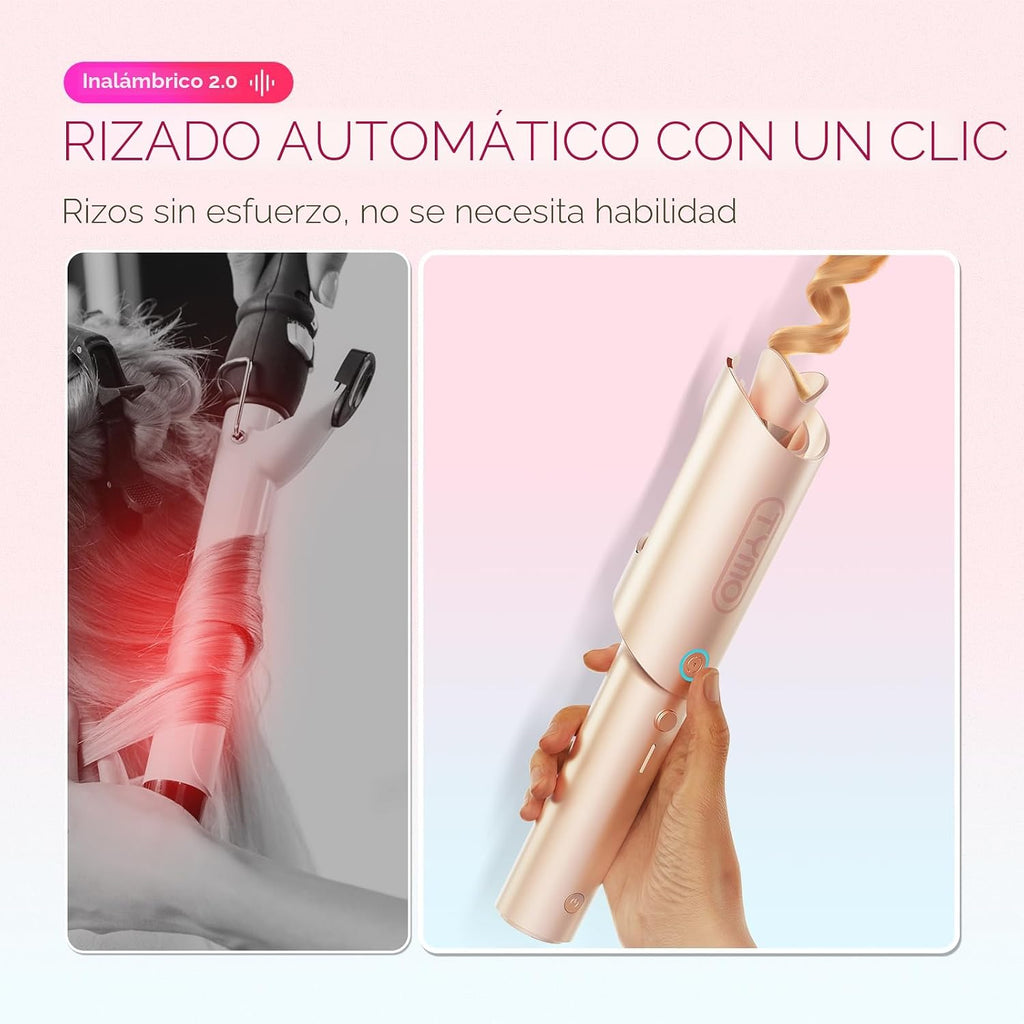Rizador Inalámbrico Automático TYMO - TYMO CurlGo de 1 Pulgada, Riz...