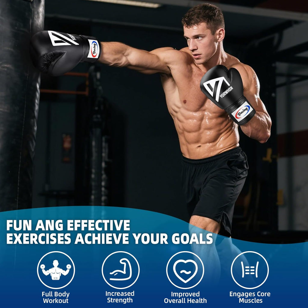 Guantes de boxeo para hombres y mujeres, guantes de entrenamiento y...