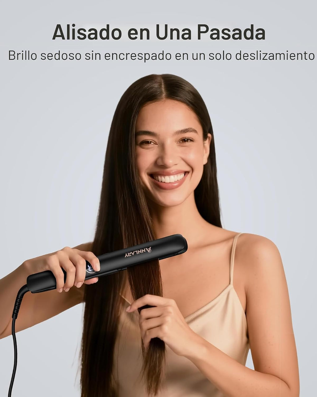 ANNLARY Alisador de Cabello Plancha de 1 Pulgada y Rizador 2 en 1,...