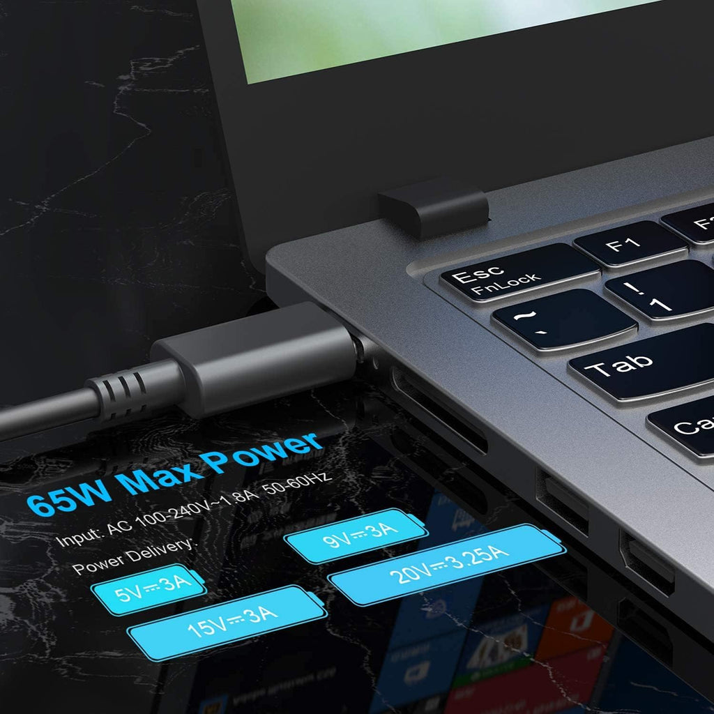 Cargador de portátil USB tipo C universal 65W 45W compatible con Le...