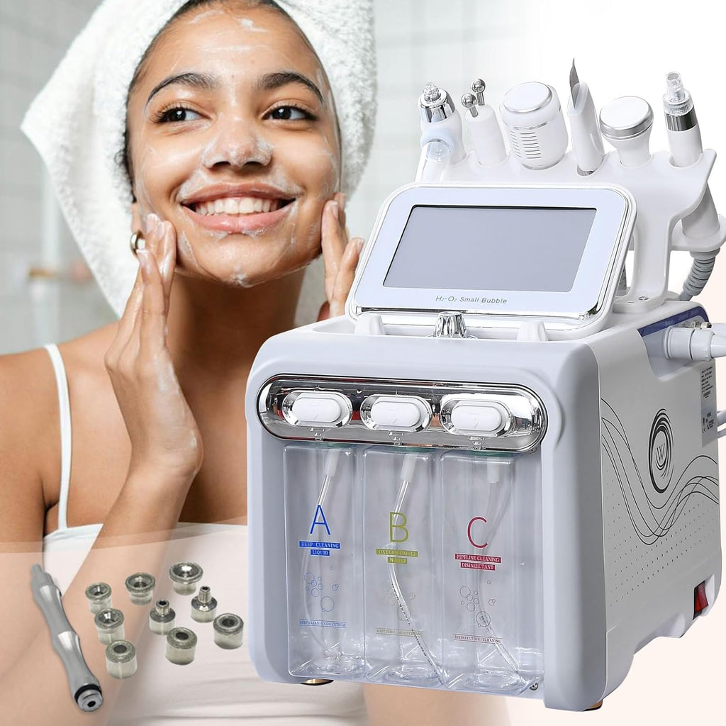 Máquina facial 7 del oxígeno del hidrógeno en una máquina de Microd...