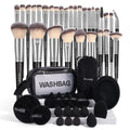 MAANGE Juego de 30 brochas de maquillaje profesional con bolsa de t...