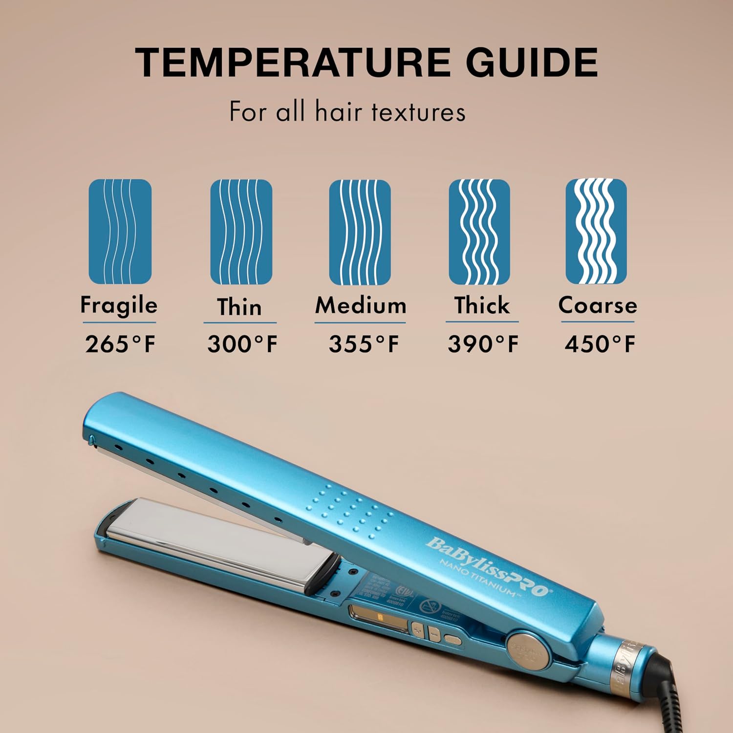 BabylissPRO Nano Titanium Ionic Plancha de pelo, plancha profesiona...