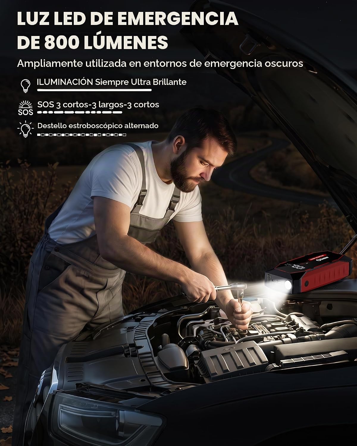Soulor Jump Starter 7000A Paquete de baterías de arranque de coche...