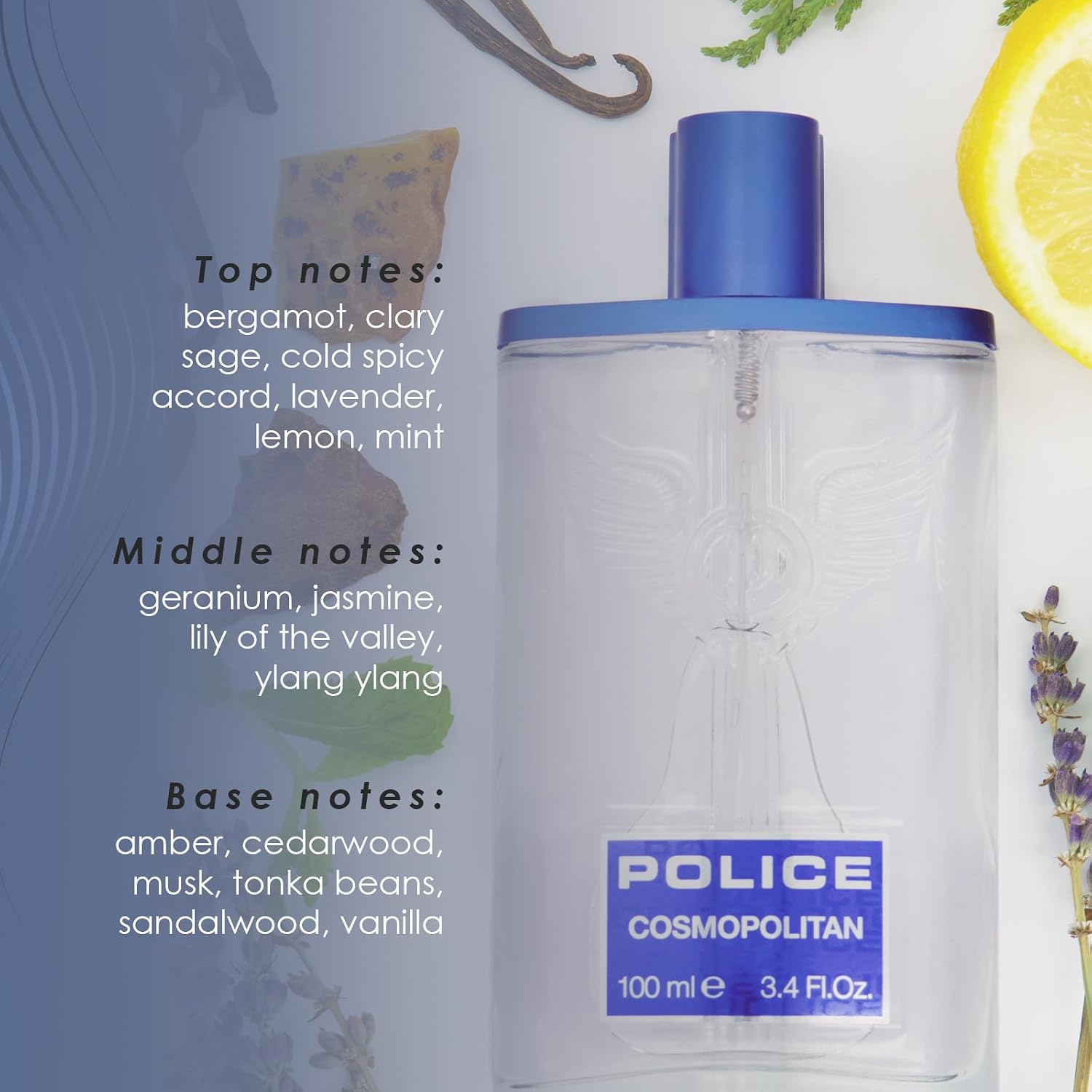 Cosmopolitan by Police - Fragancia para hombres - Notas altas de me...