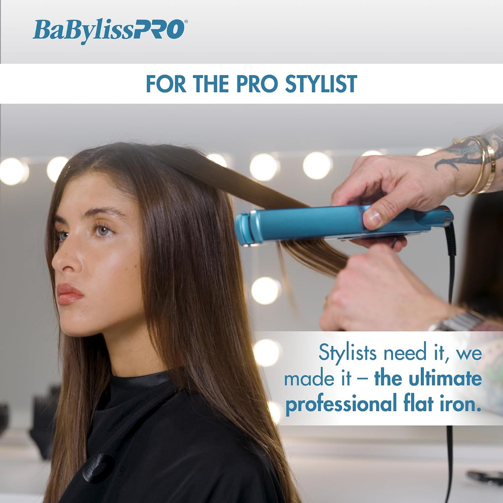 BabylissPRO Nano Titanium Ionic Plancha de pelo, plancha profesiona...