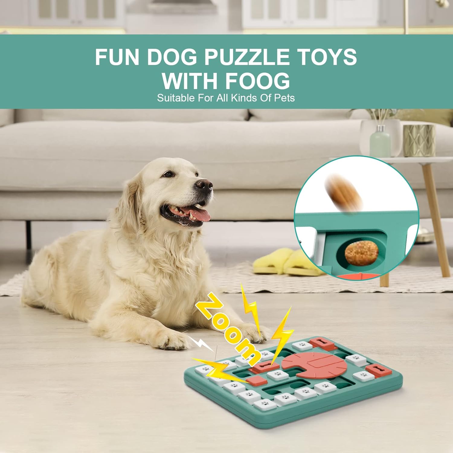 FOXMM Juguetes de Rompecabezas para Perros, Juguete Interactivo de...