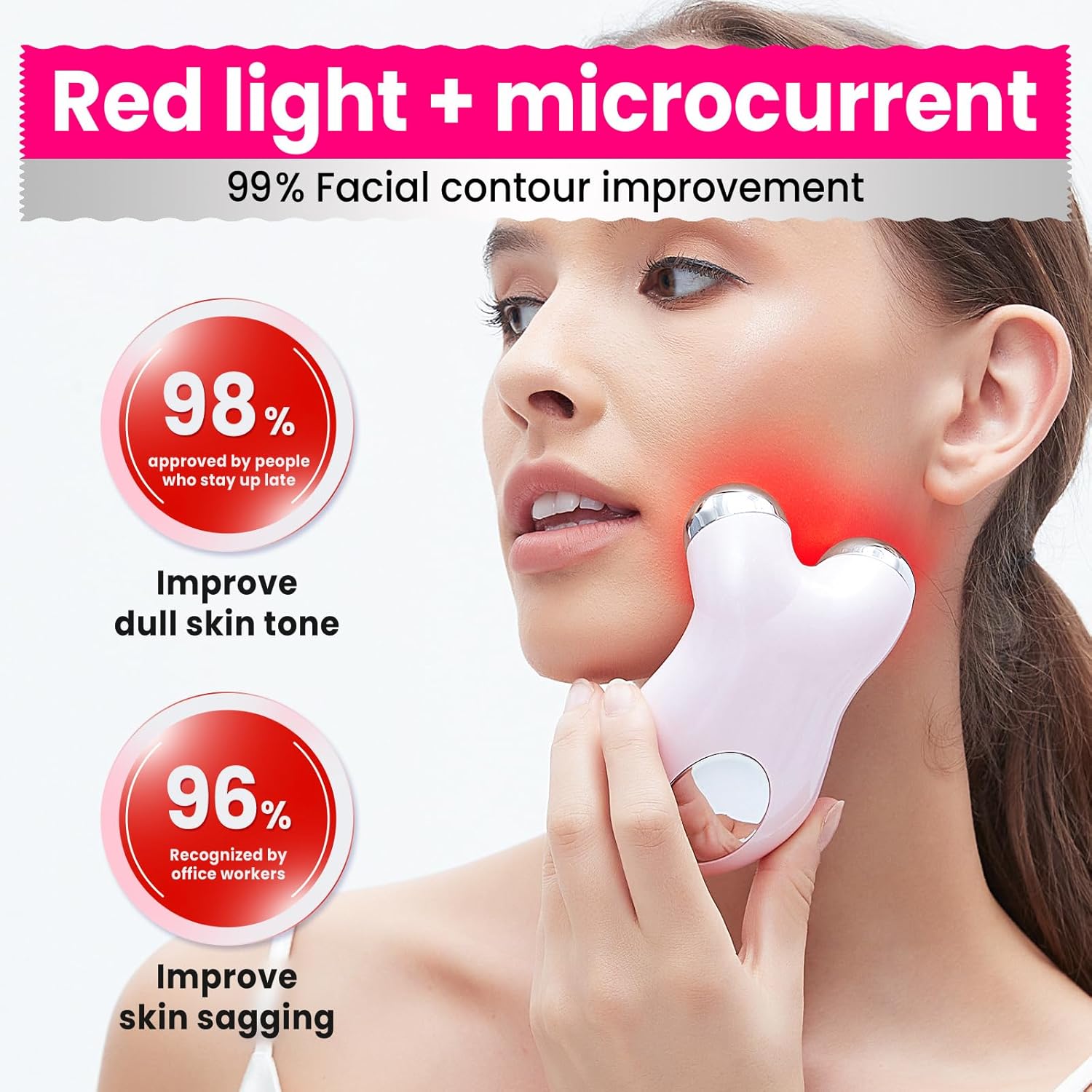 Hunvva Dispositivo facial de microcorriente, última tecnología de l...